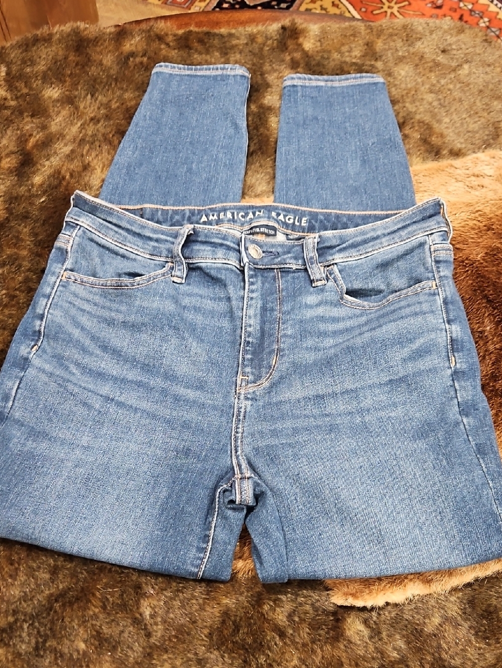 American Eagle Outfitters High-Rise Blue Denim Jeans